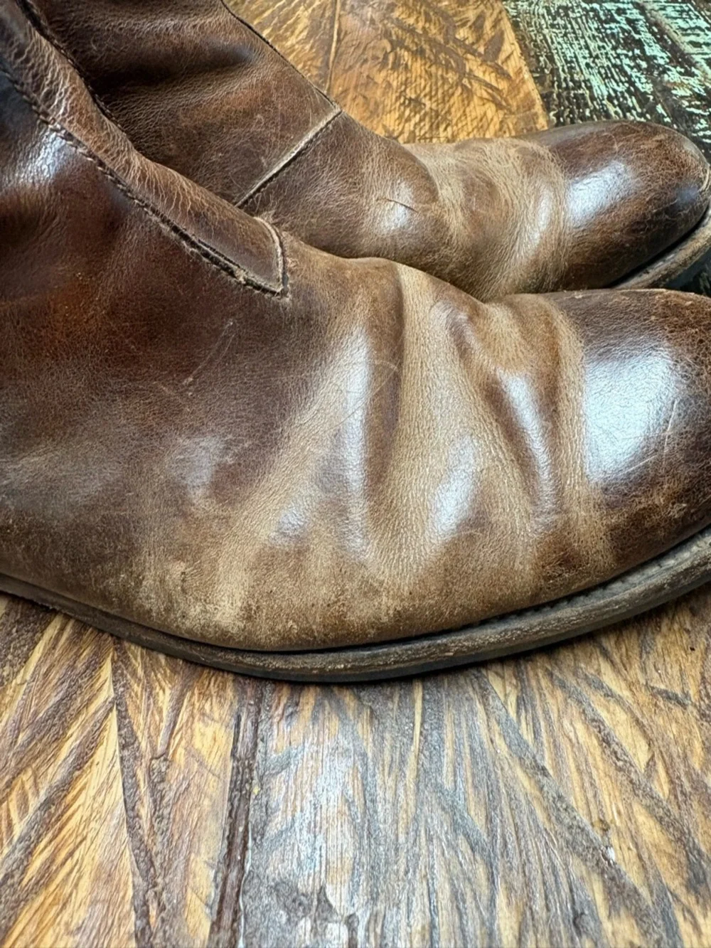 Wolverine 1000 Ml Men's Brown Distressed Leather Chelsea Slip On Boots Size 8.5